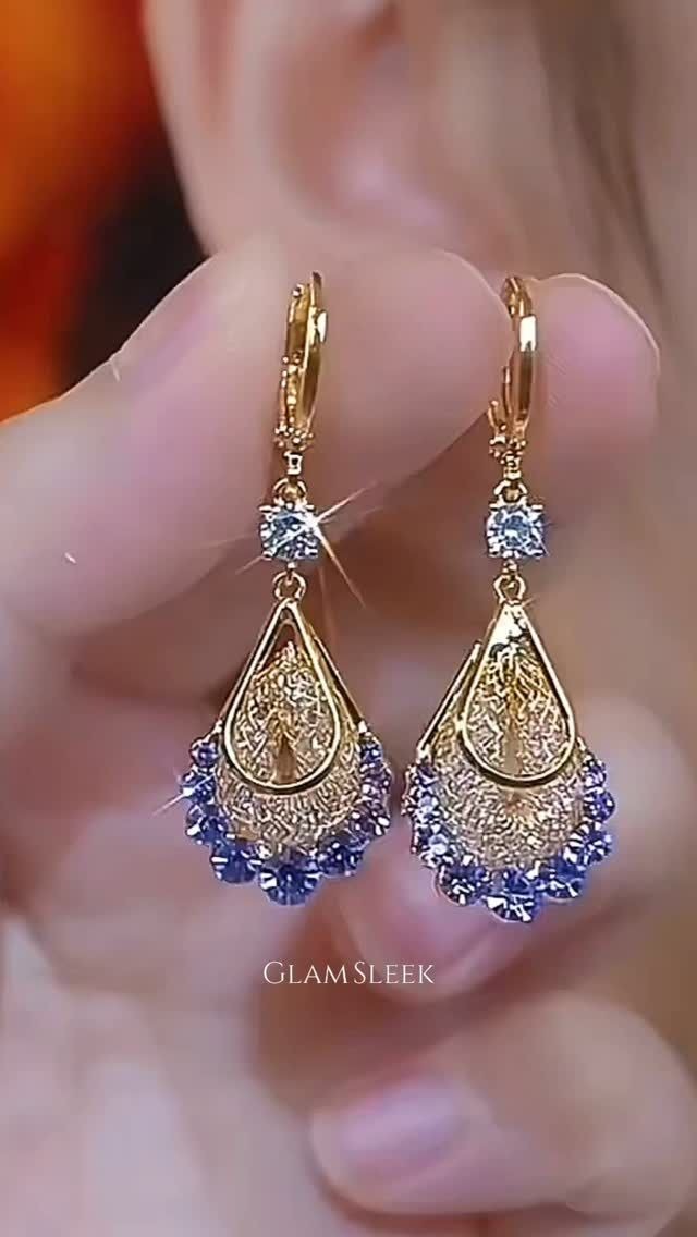 💖PENDIENTES COLGANTES GOTA REAL💕Toque real para tu look💖