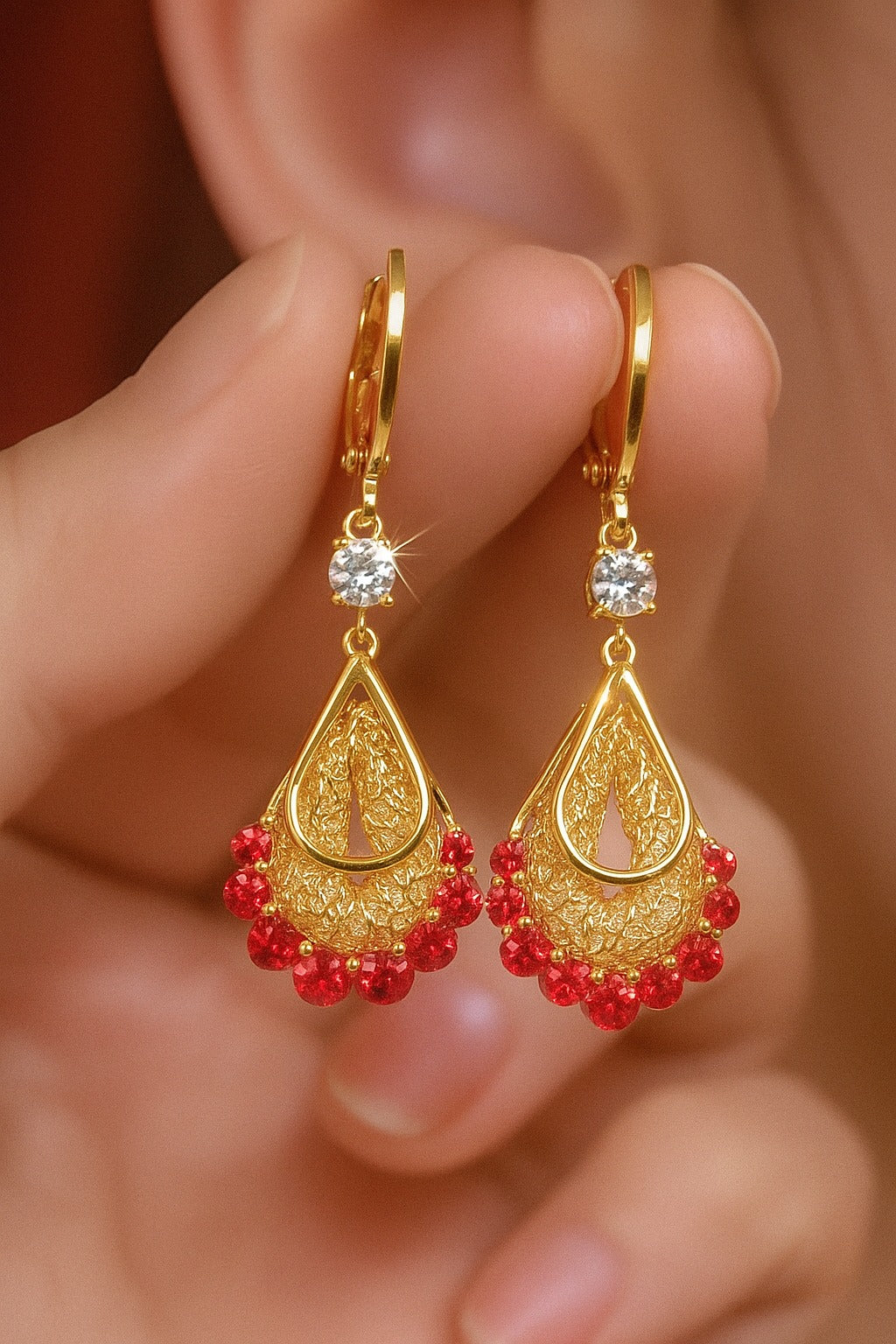 💖PENDIENTES COLGANTES GOTA REAL💕Toque real para tu look💖